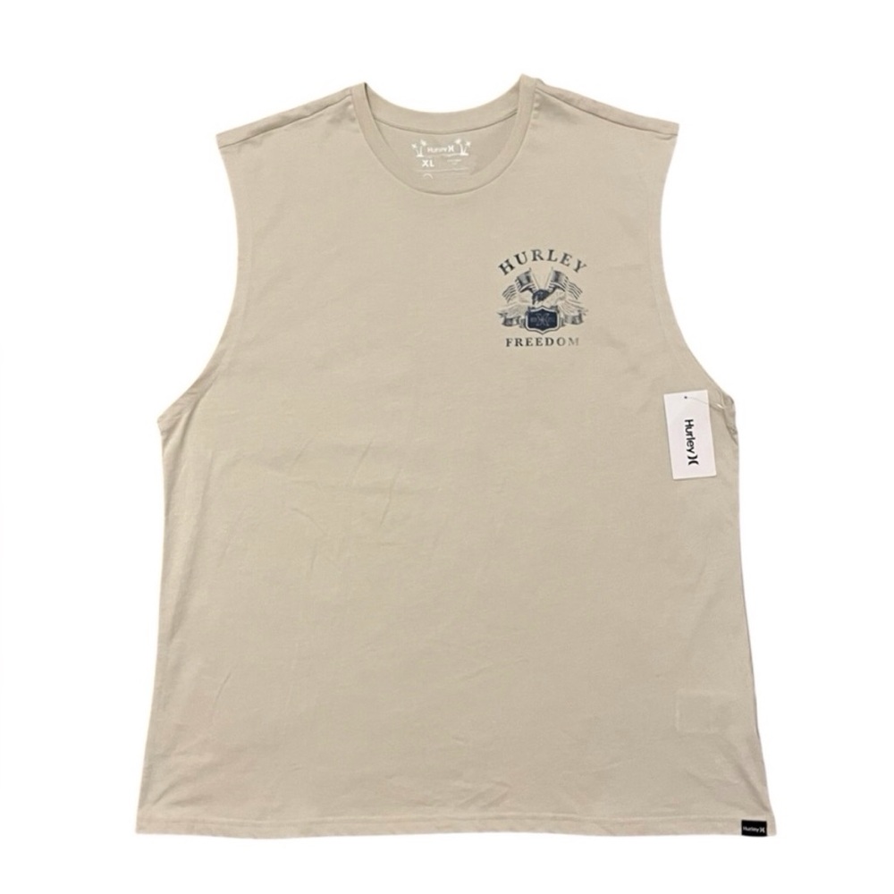 Hurley Cream Tan Sleeveless Tee Shirt Size: XL